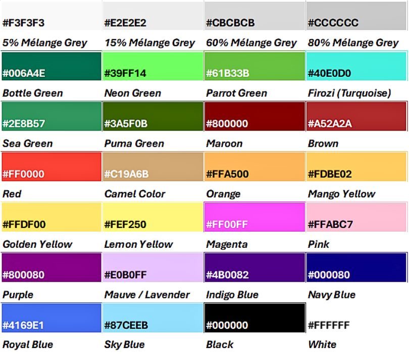 Colour Pallete 810 x 700